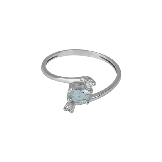 Anillo Demetra Mujer AQUA in Oro blanco Acquamarina 0.50 Ct 018.O.050.004.W - 018.O.050.004.W